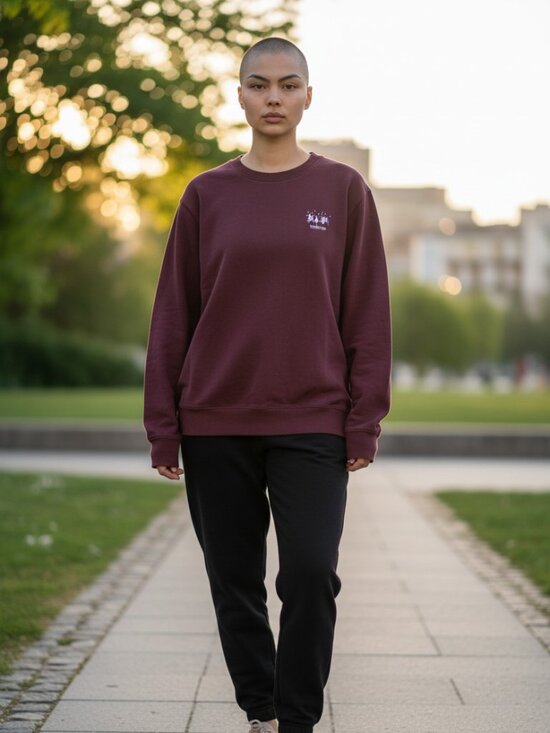 tentree Other - tentree Burgundy Embroidered Tree Logo Crewneck Sweatshirt - Size Small